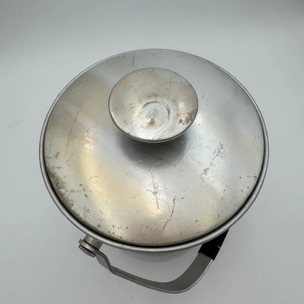 Vintage Aluminum Ice Bucket,  Mid Century 12